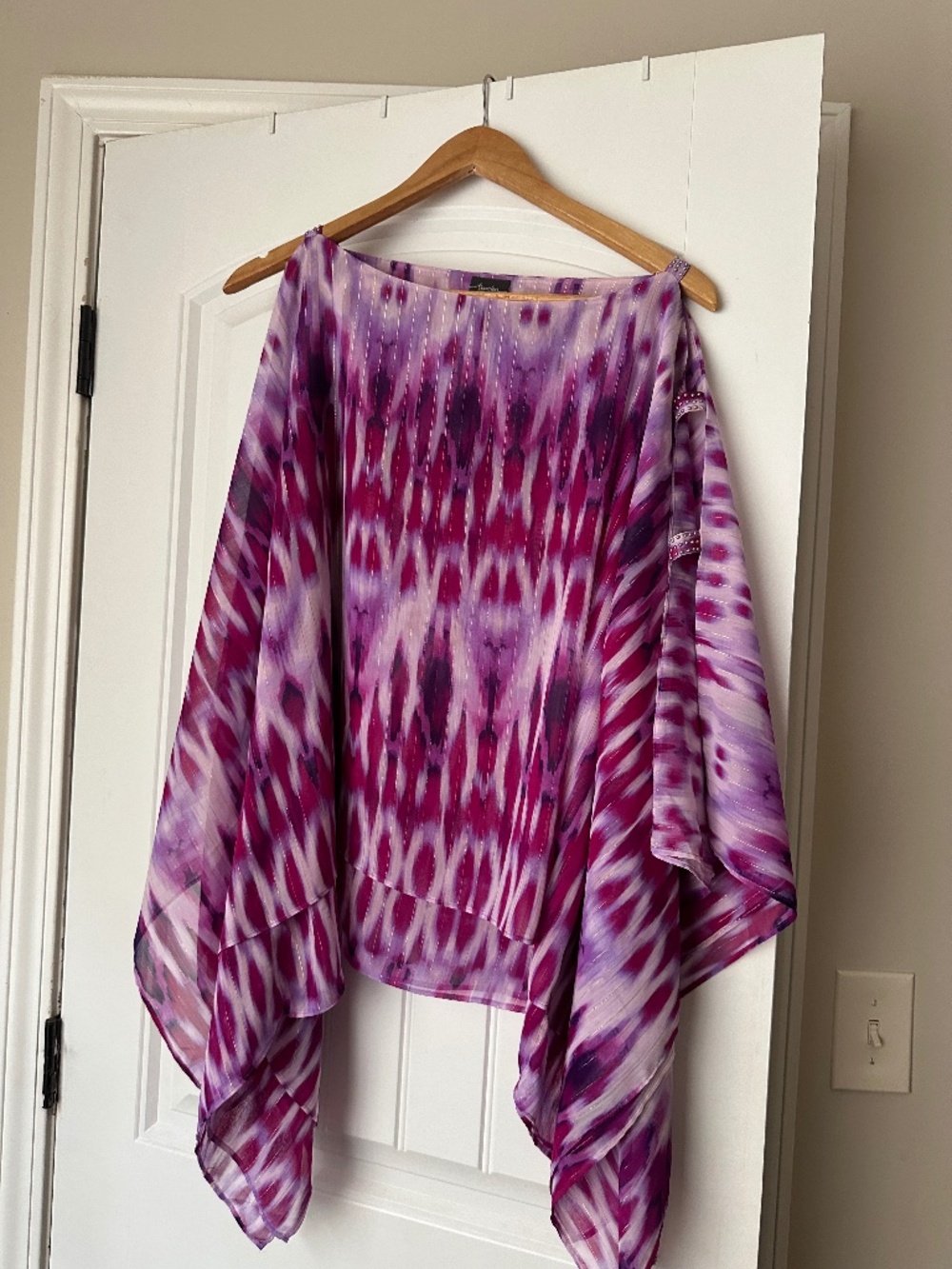 Travelers Chico’s beaded poncho
